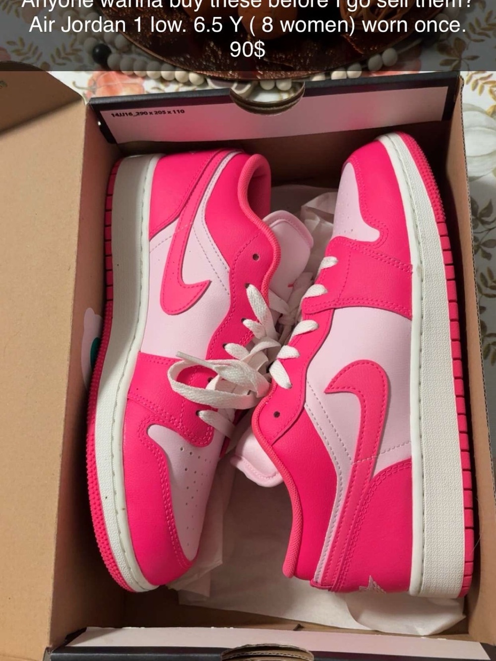 Nike Women’s Low-Top Sneakers in Bright Pink and Light Pink